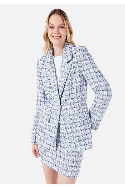 Colin's Slim Fit Buttoned Lined Women's Blue Jacket