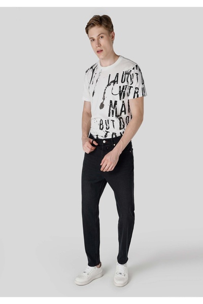 Colin's Loose Tapered Fit Süper Yüksek Bel Daralan Paça Erkek Gri Jean Pantolon