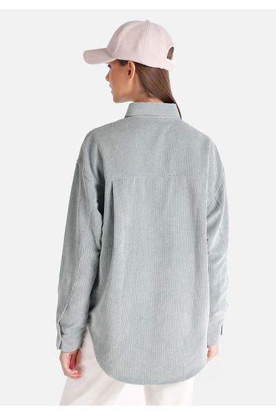 Colin's Green Regular Fit Ribbed Women's Long Sleeve Shirt