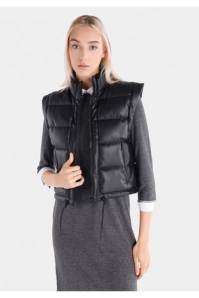 Colin's Black Inflatable Regular Fit Women's Vest