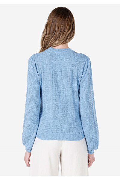 Colin's Regular Fit Crew Neck Blue Women's Long Sleeve T-Shirt Cl 1067268