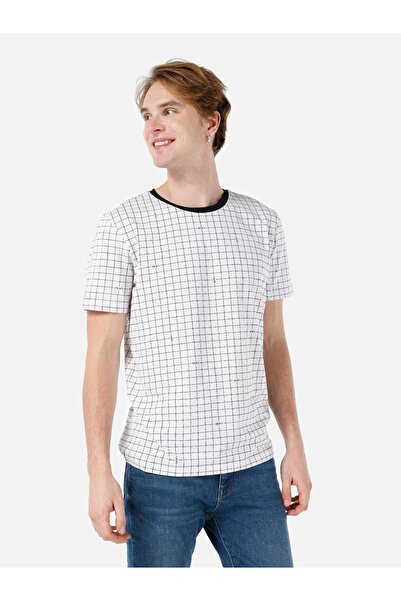 Colin's Regular Fit Crew Neck White Men's Short Sleeve T-Shirt Cl 1067708