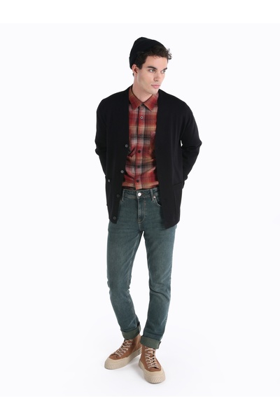 Colin's Comfort Fit Erkek Düğmeli Siyah Hırka