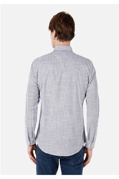 Colin's Slim Fit Shirt Collar Navy Blue Men's Long Sleeve Shirt Cl 1062631