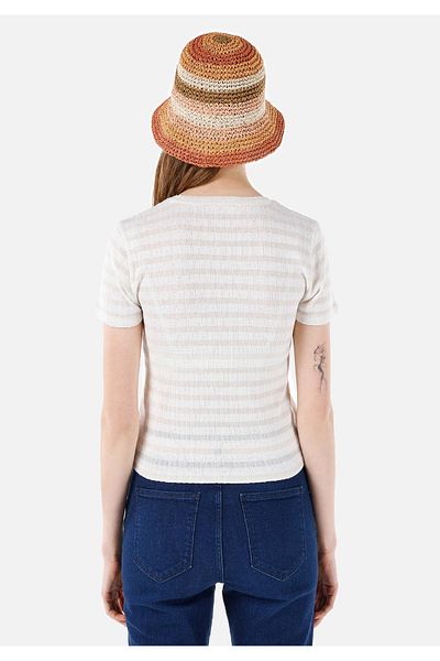 Colin's Crew Neck Slim Fit Ecru Women's Short Sleeve T-Shirt Cl 1068428