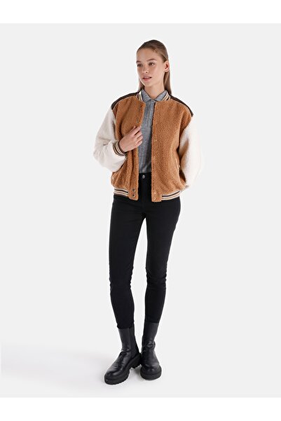 Colin's Regular Fit Polo Yaka Çıtçıtlı Astarlı Kadın Çok Renkli Mont