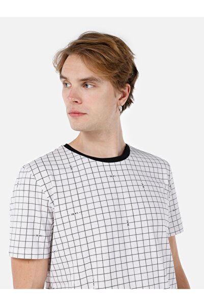 Colin's Tricou cu mânecă scurtă pentru bărbați, cu decolteu normal, alb, Cl 1067708