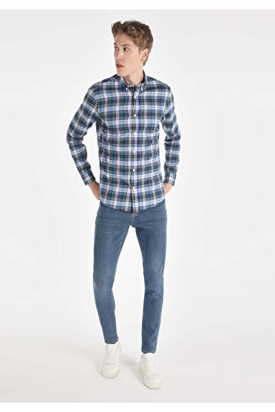 Colin's Slim Fit Kareli Çok Renkli Erkek Uzun Kol Gömlek