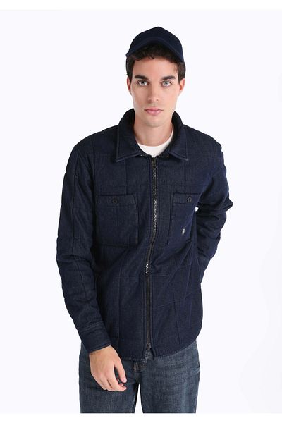 Colin's Regular Fit Zippered Unlined Men's Blue Jacket