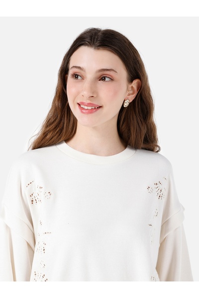 Colin's Regular Fit Kadın Beyaz Sweatshirt