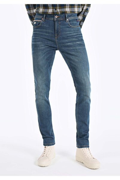 Colin's Straight Fit Düşük Bel Düz Paça Erkek İndigo Jean Denim Pantolon