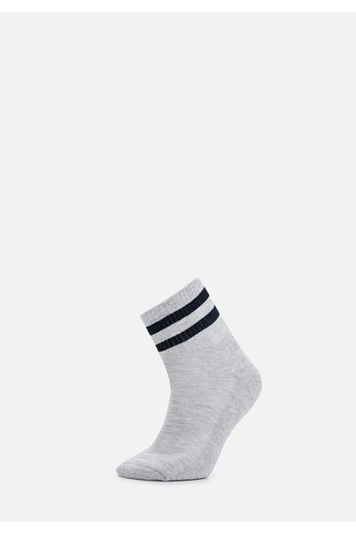 Colin's Men's Black Striped Gray Socks