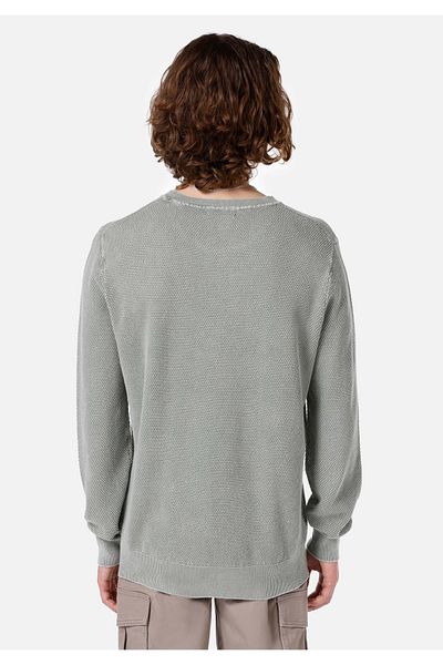 Colin's Regular Fit Round Neck Jacquard Men's Green Sweater