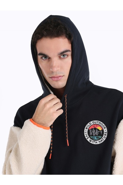 Colin's Comfort Fit Erkek Kapüşonlu Lacivert Sweatshirt