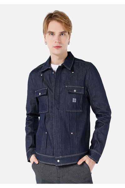 Colin's Men's Dark Blue Regular Cut Jacket - Cl 1067502