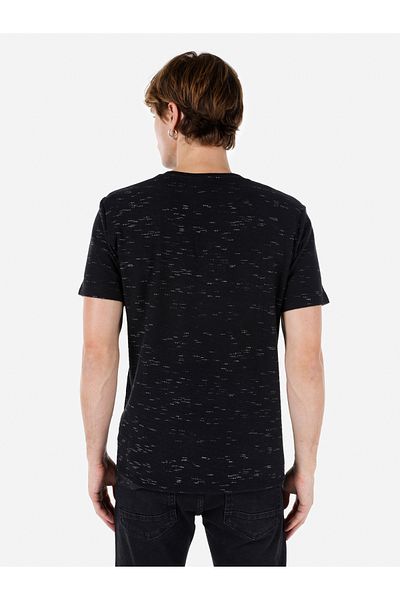 Colin's Regular Fit Round Neck Plain Men's Black Short Sleeve T-Shirt
