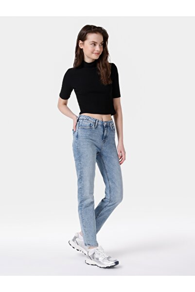 Colin's Slim Fit Orta Bel Düz Paça Kadın İndigo Jean Pantolon