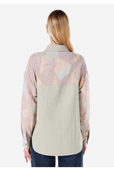 Colin's Regular Fit Shirt Neck Printed Women's Long Sleeve Shirt