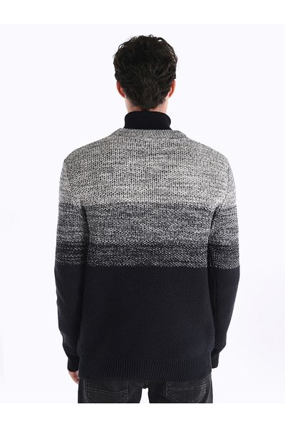 Colin's Navy Blue Knitwear Men's Sweater - Regular Fit, Crew Neck