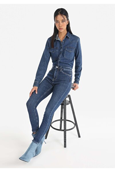 Colin's Skinny Fit Yüksek Bel Dar Paça Kadın İndigo Jean Pantolon