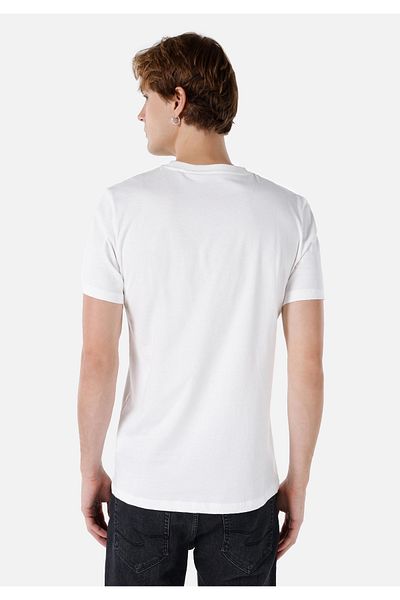 Colin's Regular Fit Crew Neck Printed White Men's Short Sleeve T-Shirt Cl 1068393