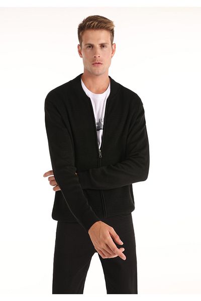 Colin's Regular Fit Men's Black Cardigan