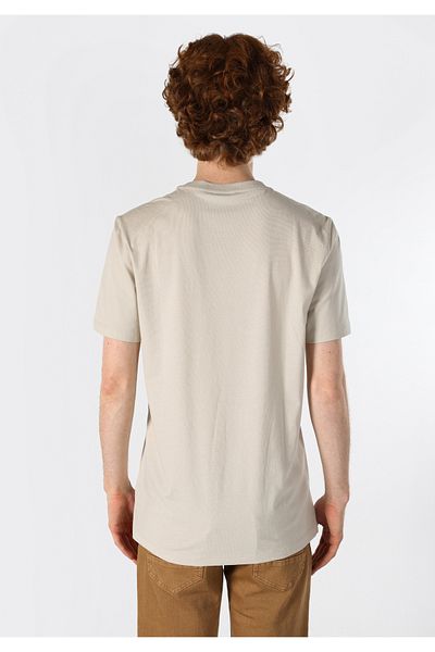 Colin's Regular Fit Round Neck Plain Men's Beige Short Sleeve T-Shirt