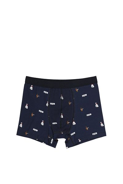 Colin's Modern Fit Printed Men's Navy Blue Boxers