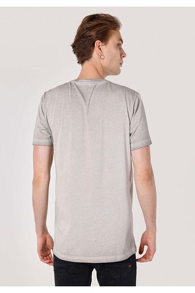 Colin's Regular Fit Round Neck Printed Pocketless Men's Gray Short Sleeve T-Shirt
