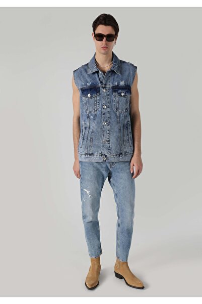 Colin's Rahat Kesim Mavi Erkek Jean Yelek Cl1062452