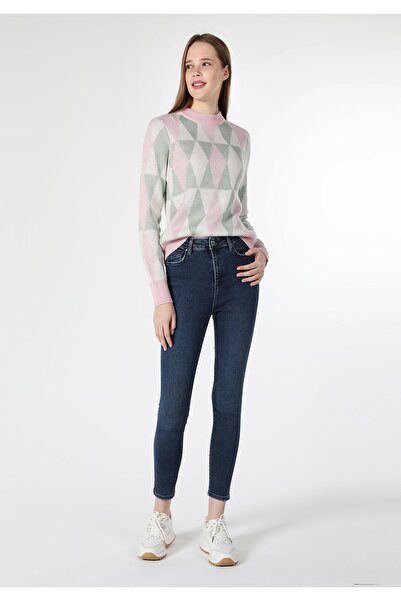 Colin's Skinny Fit High Waist Narrow Leg Women's Indigo Jean Trousers