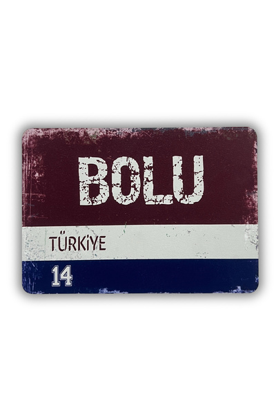 ERİSTAKI BOLU Yazılı Retro Ahşap Türkiye Şehir Magneti-Buzdolabı Süsü-Hediyel...