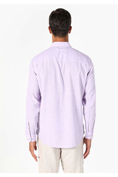 Colin's Purple Men's Long Sleeve Regular Fit Shirt