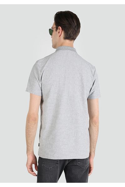 Colin's Regular Fit Polo Neck Plain Men's Gray Short Sleeve T-Shirt