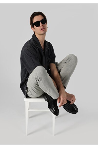 Colin's Зручний крій, кишені, сірий чоловічий сорочка з короткими рукавами Cl1062454