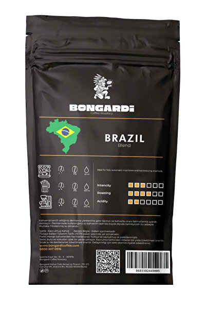 Bongardi Coffee Brezilya Etiyopya Colombia Guatemala Daily Blend Kahve Seti 5x200g(ÇEKİRDK VEYA ÖĞÜTÜLMŞ SEÇİLEBLİR)