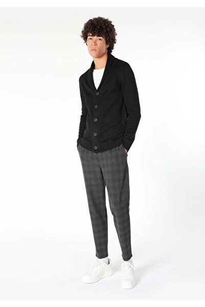 Colin's Мъжки черен жилет Slim Fit