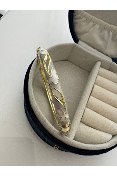 Ayşegülce Takılar Renkli Mineli Altın Kaplama Kelepçe Bilezik – Trend ve Zarif Tasarım