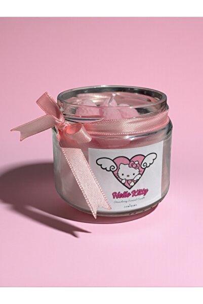 LUMİNARY CANDLE Hello Kitty Coquette Çilek Kokulu Dekoratif Kavanoz Mum