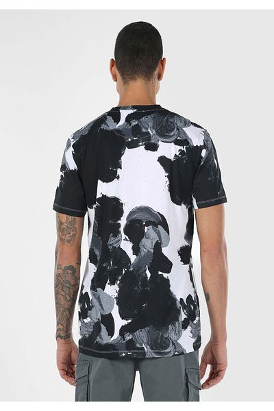 Colin's White Patterned Crew Neck Men's Short Sleeve T-Shirt - Regular Fit