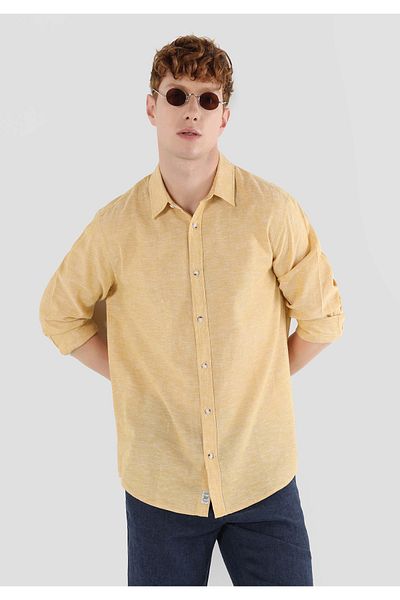 Colin's Yellow Men's Long Sleeve Regular Fit Shirt