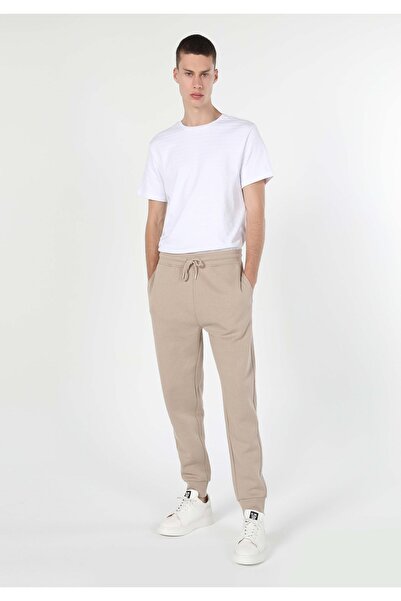 Colin's Ανδρικό μπεζ ίσιο παντελόνι Slim Fit στη μέση