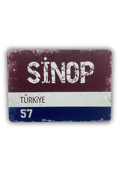 ERİSTAKI SİNOP Yazılı Retro Ahşap Türkiye Şehir Magneti-Buzdolabı Süsü-Hediye...