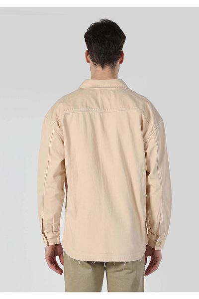 Colin's Beige Men's Long Sleeve Shirt - Comfortable Fit and Pocket