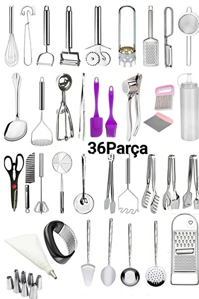 Assess Store 36 Piece Top Quality Economical Kitchen Presentation Set with Grater, Grater, Whisk, Julienne Peeler