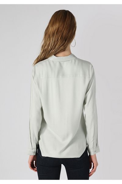 Colin's Regular Fit Shirt Neck Plain Women's Green Long Sleeve Shirt