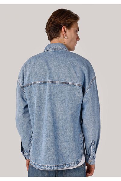 Colin's Regular Fit Buttoned Unlined Men's Blue Jacket