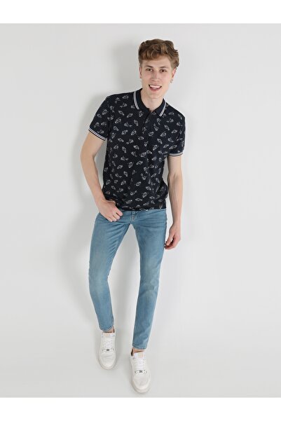 Colin's Ανδρικό μπλουζάκι με κοντό μανίκι με μοτίβο Polo με κανονική εφαρμογή