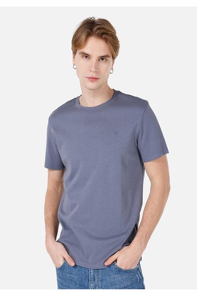 Colin's Regular Fit Crew Neck Basic Blue Men's Short Sleeve T-Shirt