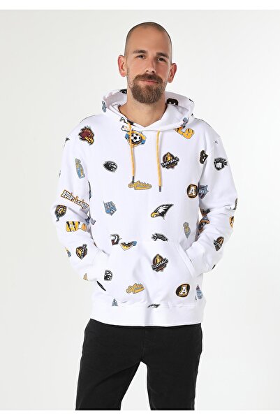 Colin's Comfort Fit Erkek Beyaz Sweatshirt